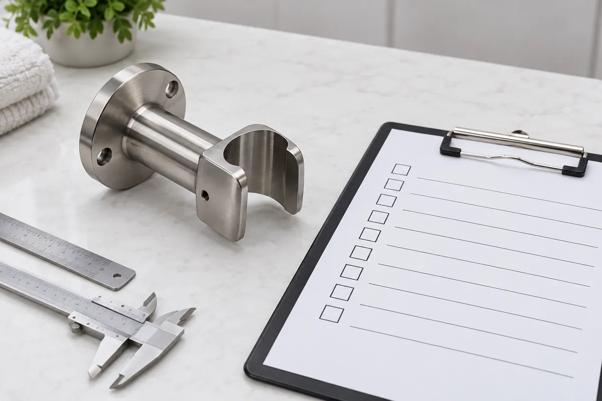 metal bathroom hardware first article inspection and supplier approval records for buyer specification review