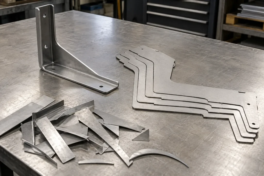 sheet-metal shelf blank and formed bracket quotation cost review for buyer specification review