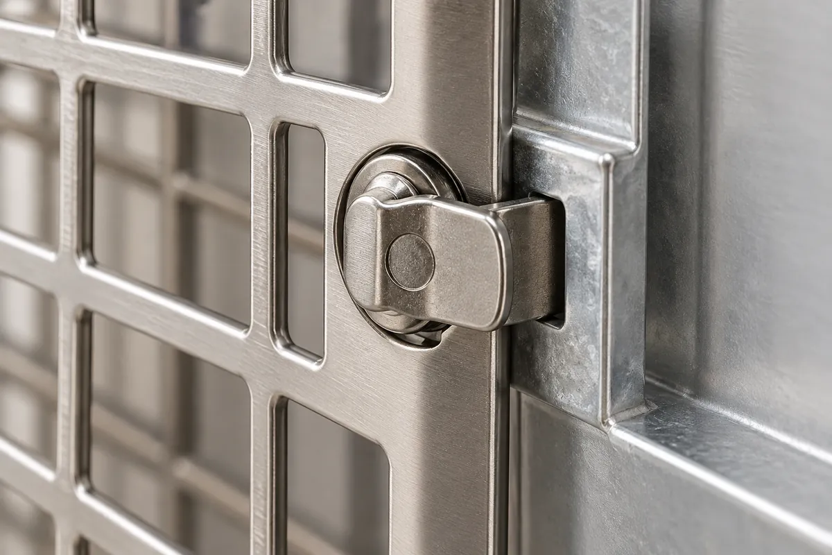 a quarter-turn fastener seated through a metal organizer panel, showing grip length and cam contact geometry in a buyer-focused metal hardware sourcing review