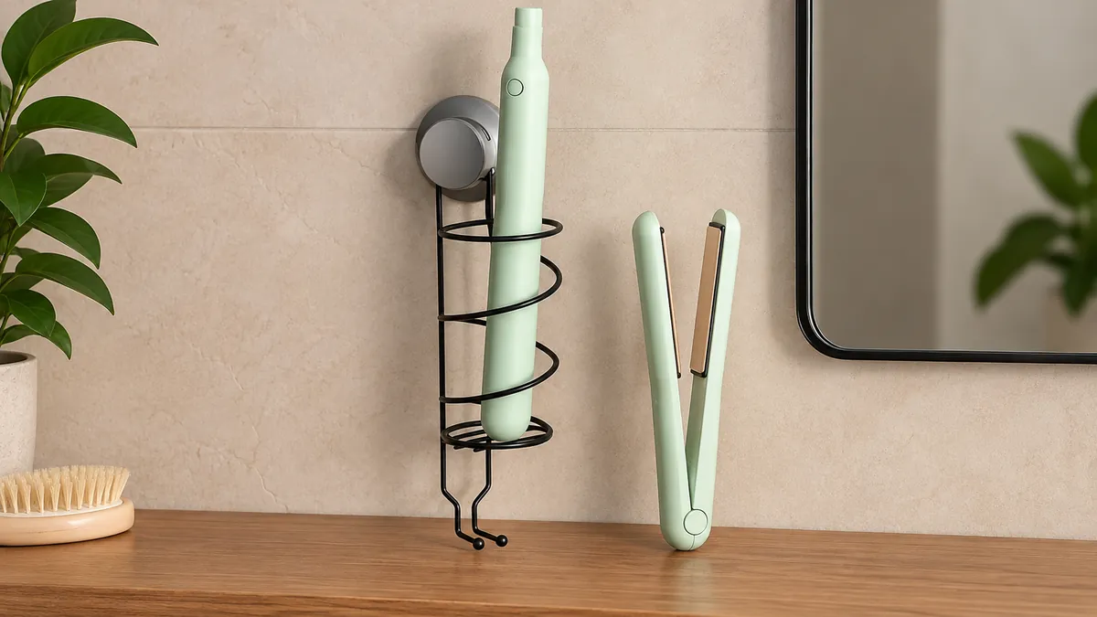 Buyer review of powered-off styling tool fit and holder contact zones
