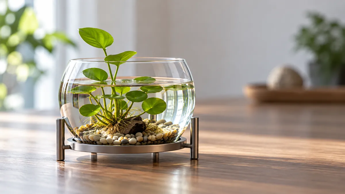 Buyer sample review comparing the same vessel empty and partially filled beside its support