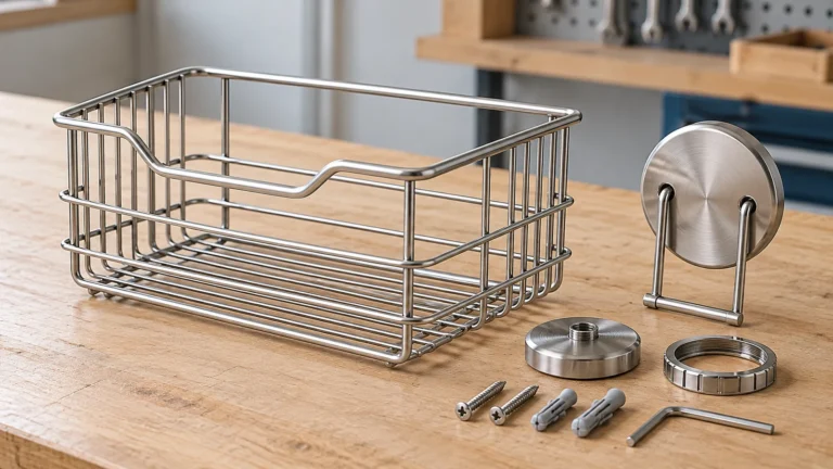 Uncoated metal bathroom rack parts reviewed before finishing