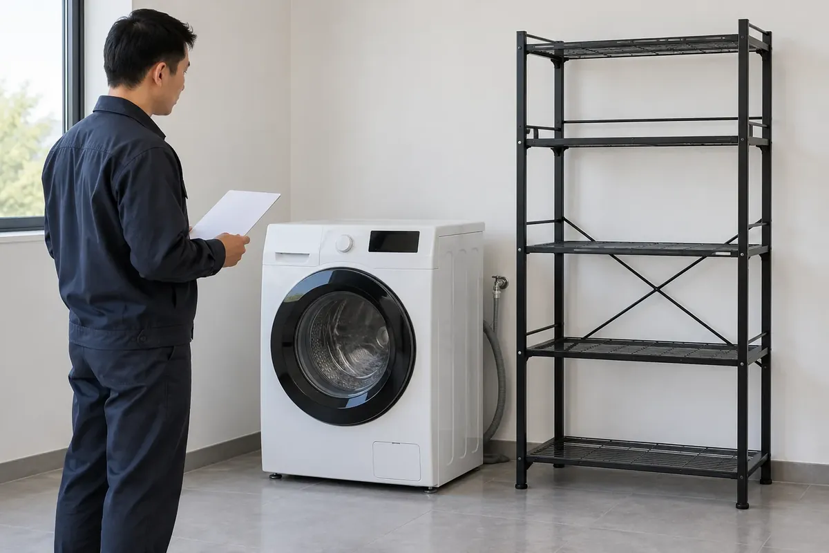 washing machine shelf vibration clearance