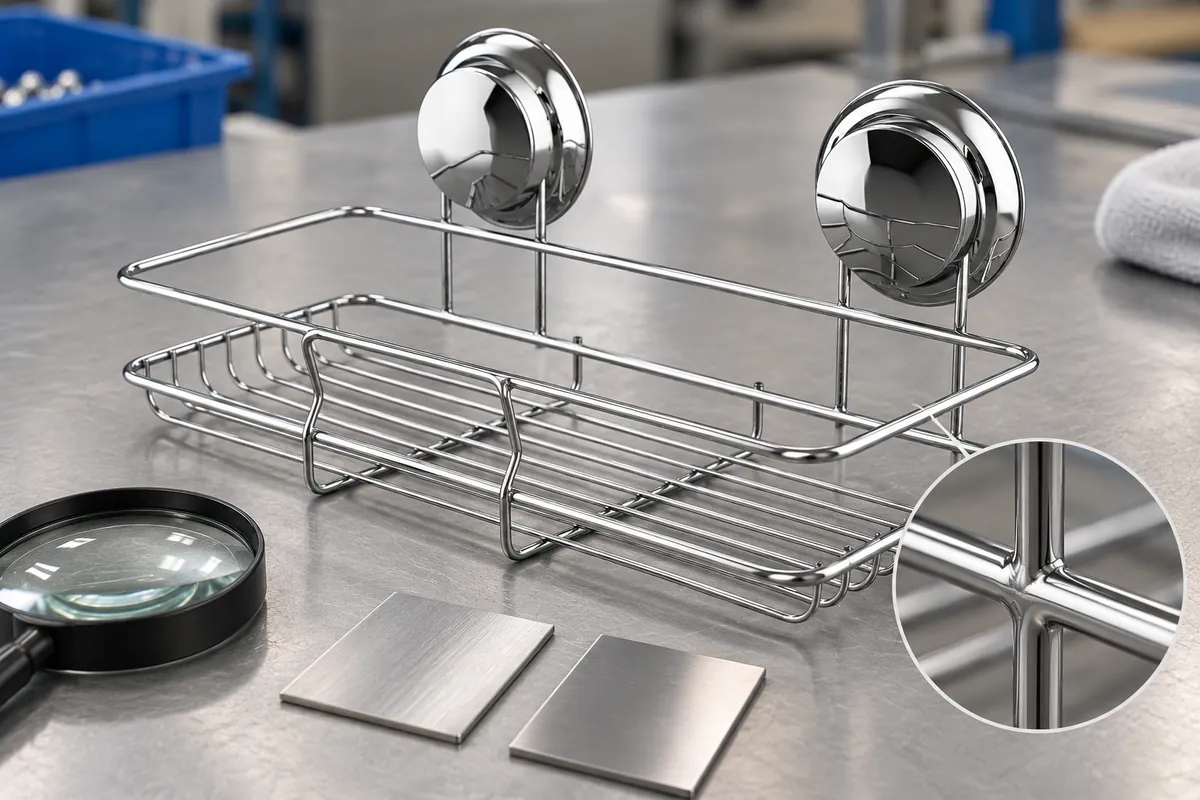 Wire basket joint and unmarked metal coupons reviewed for a material and welded-hardware specification