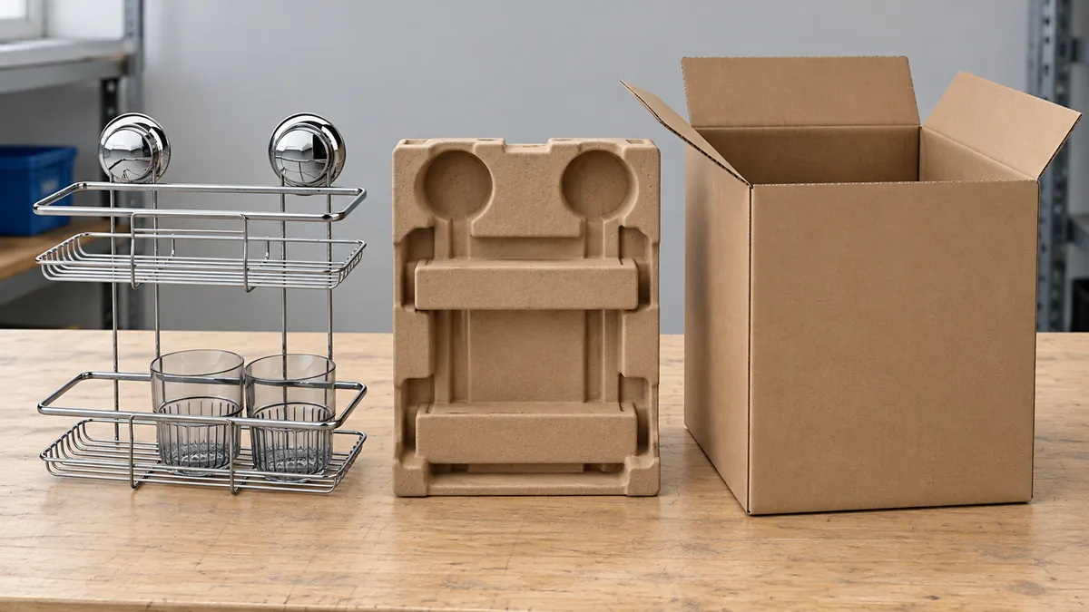 Metal basket and protective insert arranged for comparative arrival-scratch inspection