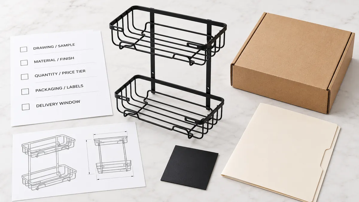 Checklist for reconfirming a supplier quote before a metal hardware PO