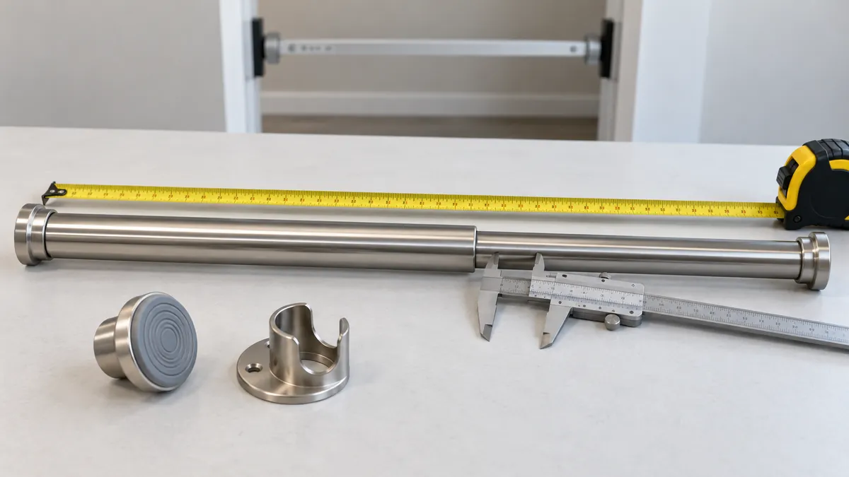 Tension and bracket-mounted rod samples compared on an importer specification table
