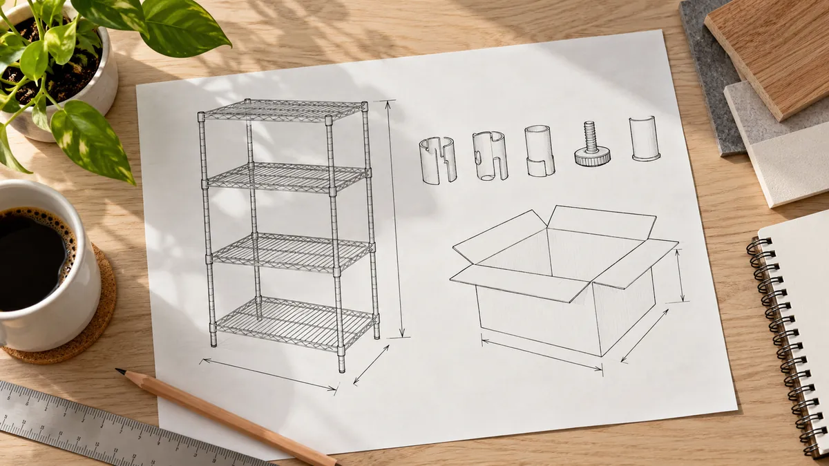 Importer configuration matrix for a generic freestanding wire pantry rack