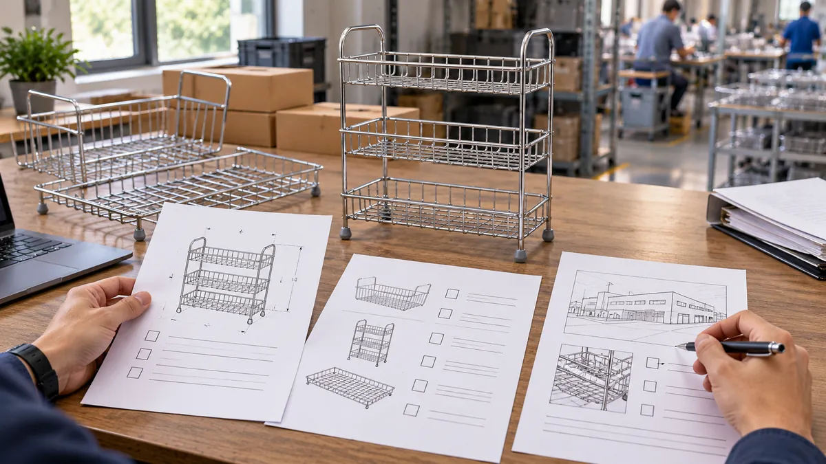 Importer matching a metal storage unit to model, drawing and manufacturing-site records.