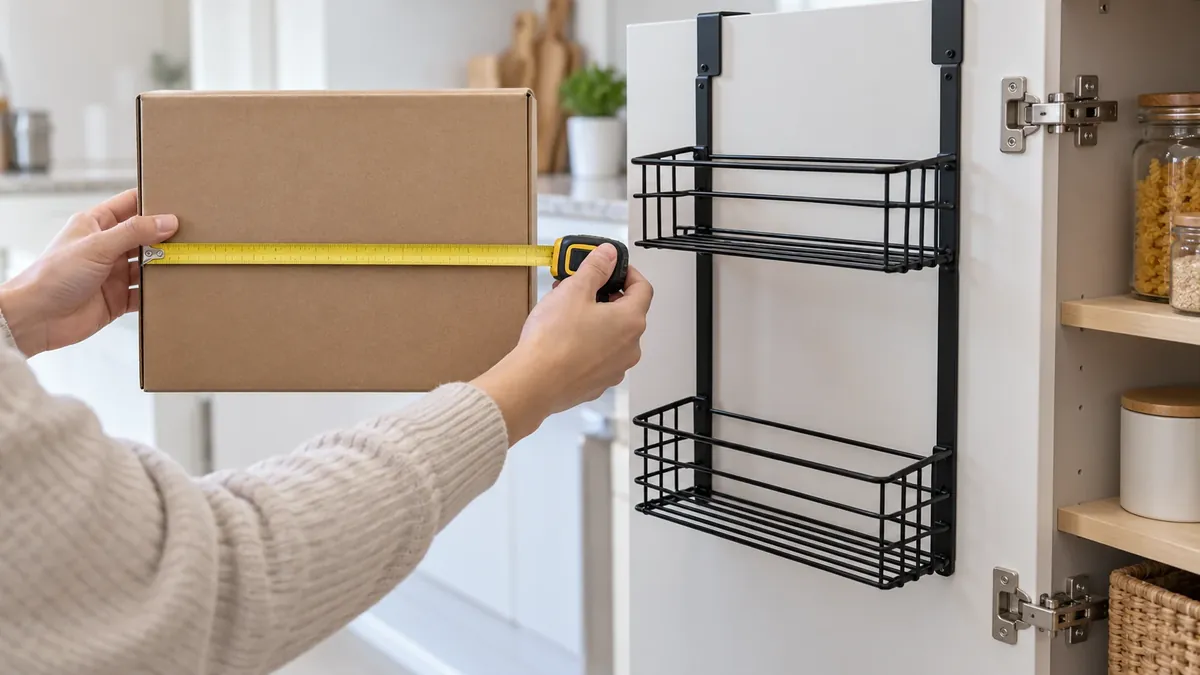 Product fit and component details for Kitchen Wrap Box Racks