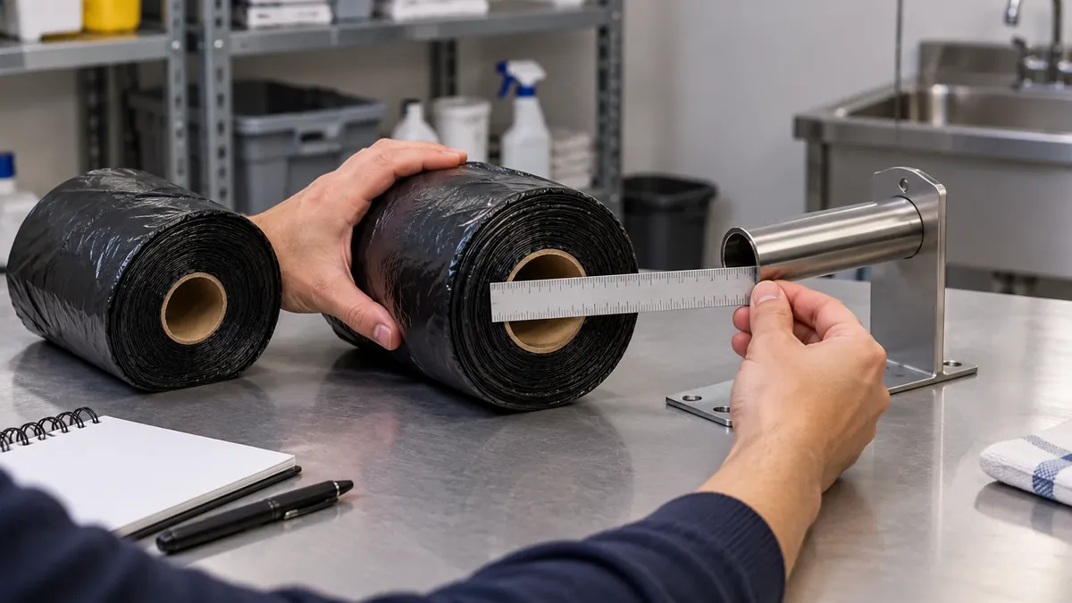 Product fit and component details for Metal Trash-Bag Roll Holders
