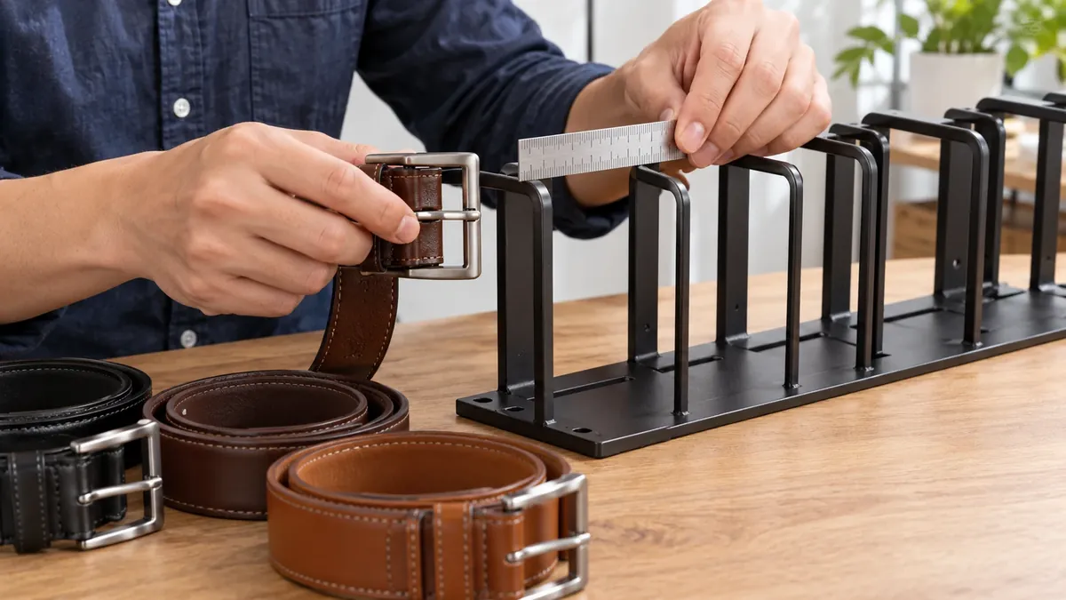 Product fit and component details for Metal Belt Racks