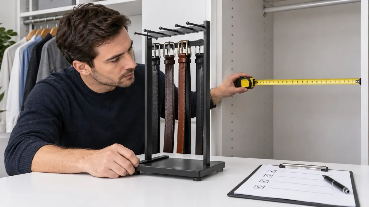 Buyer sample review for Metal Belt Racks