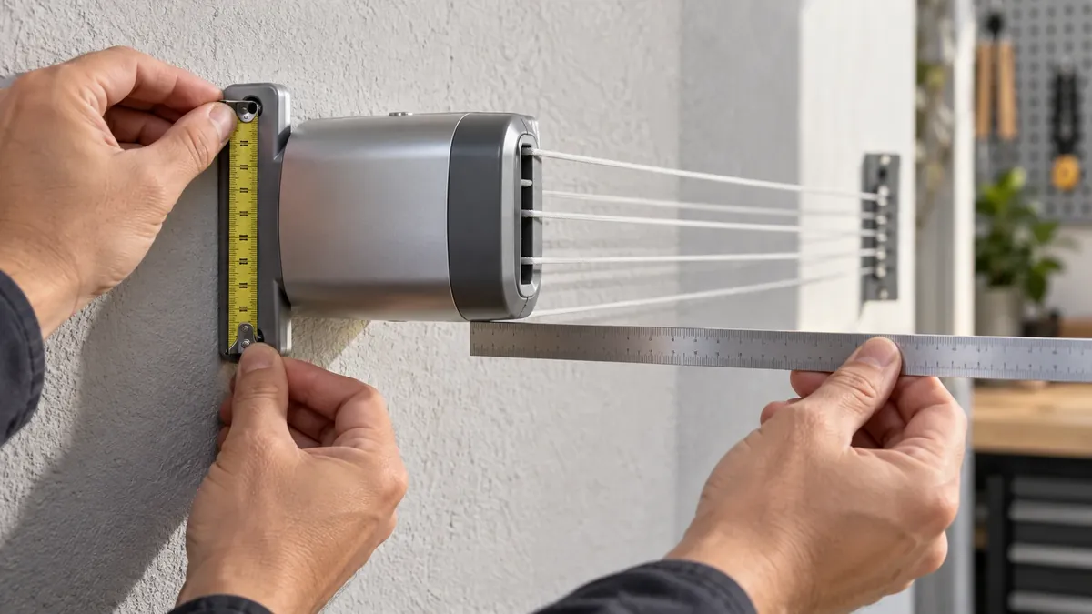 Product fit and component details for Wall-Mounted Retractable Clotheslines