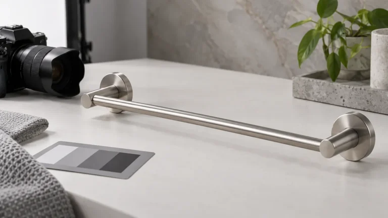 Importer reviewing approved metal hardware product photos against the sample and packaging revision
