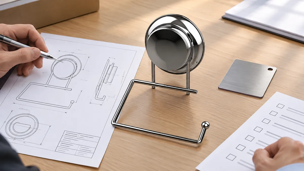 A buyer cross-referencing room codes, product revisions, finish samples and open approval fields