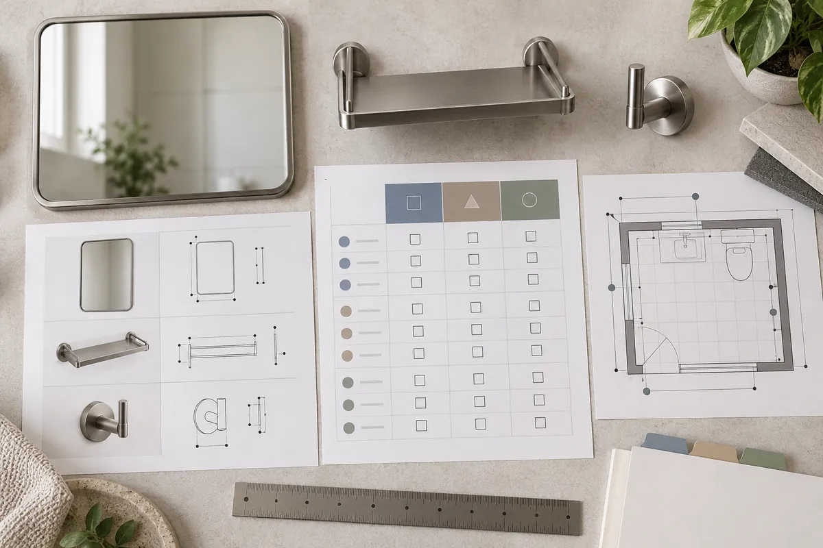 A buyer organizes product revision, drawing, mounting assumptions and project review documents for an accessibility-related claim