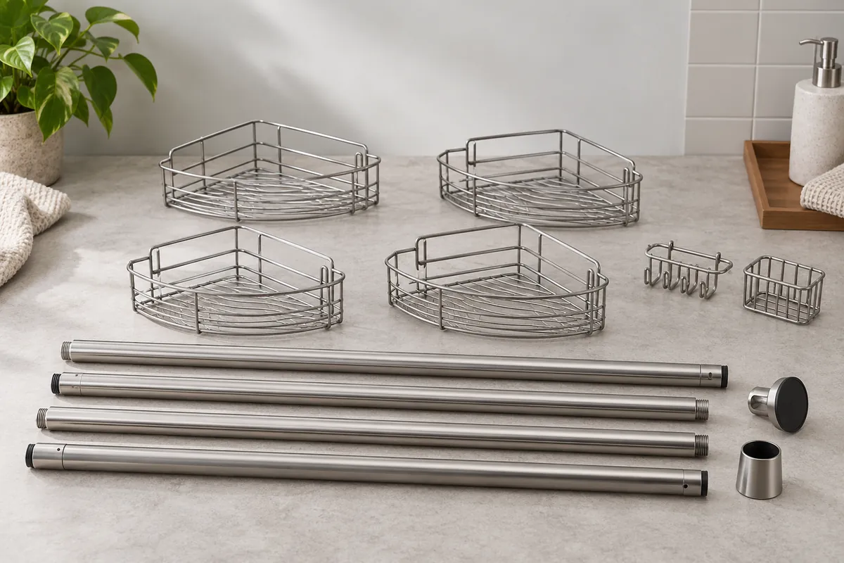 Tension-pole shower caddy importer checklist for endpoints, segments, extension parts and SKU packaging