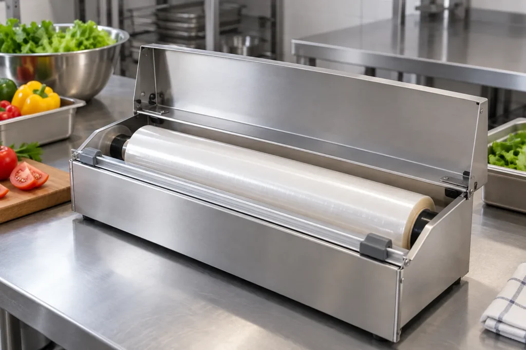 Kitchen wrap dispenser metal housing specification: Refill and cutter checks