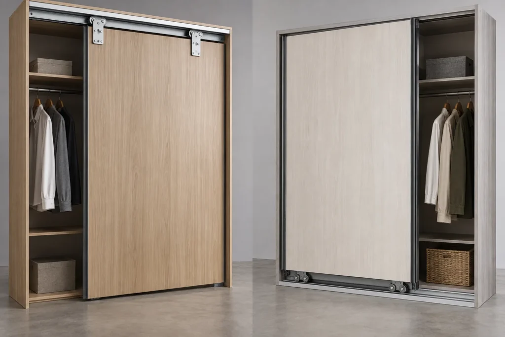 Top hung vs bottom rolling cabinet doors: OEM Buyer Specification