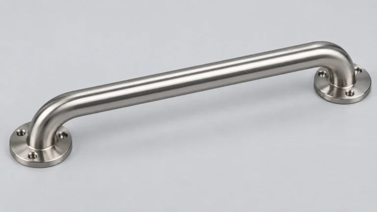 Generic unbranded stainless commercial grab-bar sample displayed loose on a neutral surface